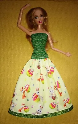 Buy Barbie Dolls Dress Princess Glitter Ball Dress Easter Eggs Rabbit Easter K36 • 10.40£