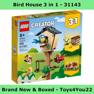 Buy LEGO 31143 Creator 3-in-1 Bird House Brand New Sealed Set In Mint Condition • 37.97£