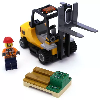 Buy Lego Train City Cargo Forklift Truck Bank Gold Cash Pallet From 60198 NEW • 29.99£