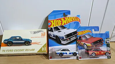 Buy Hot Wheels ID '70 Ford Escort RS NOT SEALED + RS2000 Red And White Mint On Card • 15£