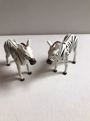 Buy Playmobil Pair Of Zebras Zoo Safari Wildlife Animals Animal Bundle Spares-used • 1.99£