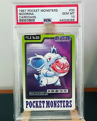 Buy Pokemon 1997 Bandai Carddass PSA 10 Nidorina Gem Mint - Pop 10 • 145.61£