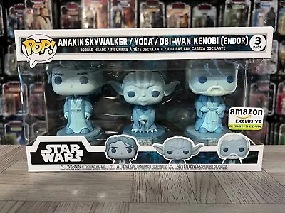 Buy Star Wars - Funko POP! - Anakin Skywalker, Yoda, Obi-Wan Kenobi (Endor) 3 Pack • 40£