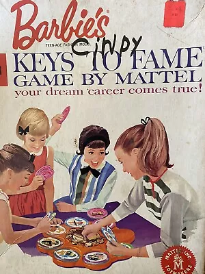 Buy Vtg Barbie's KEYS TO FAME By Mattel 1963 Board Game Toy FUN • 70.87£