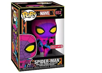 Buy Funko POP! Blacklight Spider-man 652 Target Special Edition With GITD Protector • 35£