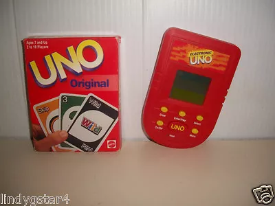 Buy Handheld Game Mattel Vintage Uno Original Card Game Electronic Uno 2-4-1 Family • 38.23£