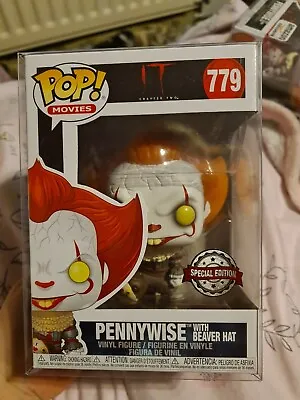 Buy Funko Pop Vinyl Pennywise With Beaver Hat In Pop Protector • 19.99£