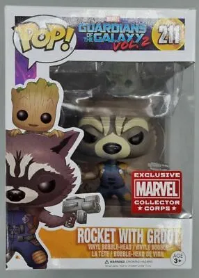 Buy Funko POP 211 Rocket With Groot - Marvel MCC Guardians Of The Galaxy 2 - VAULTED • 26.39£