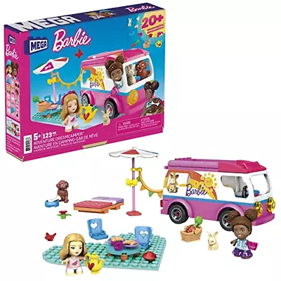 Buy ​MEGA Barbie Adventure DreamCamper Building Set With 123 Bricks And Special And • 18.46£