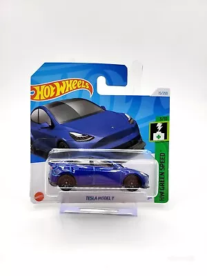 Buy Hot Wheels 2024 Tesla Model Y Blue HW Green Speed 3/10 15/250  • 5.99£