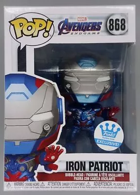 Buy Funko POP #868 Iron Patriot - Metallic Marvel Avengers Endgame + POP Protector • 16.99£