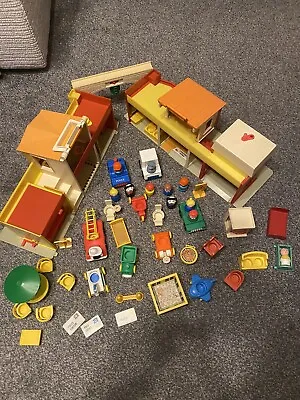 Buy Vintage 1973 Fisher Price Little People Play Family Mainstreet Village Plus. • 34.99£