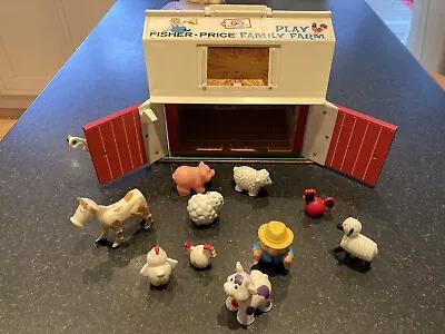 Buy Vintage Fisher-Price Play Farm A Bit Worn #915 From 1967. Includes Animals Used • 9£