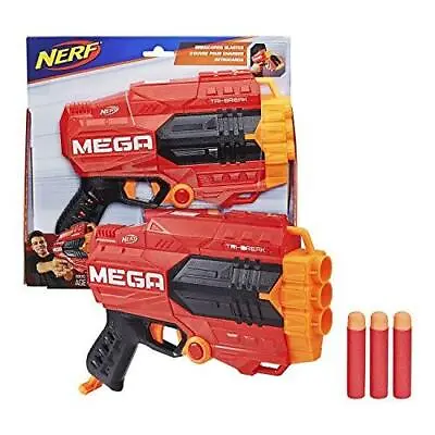 Buy Nerf N-Strike Mega Tri-Break Soft Dart Bullet Gun Blaster Kids 8 Years+ Hasbro • 11.99£