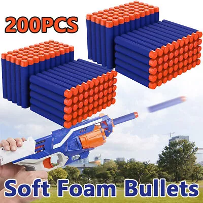 Buy 200pcs Bullets Soft Foam Bullets Fits Nerf Darts Guns. N-Strike Elite Kid Blue • 8.99£