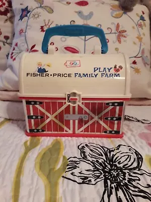 Buy Vintage Fisher Price 'family Farm' Carry Handle Box • 10£