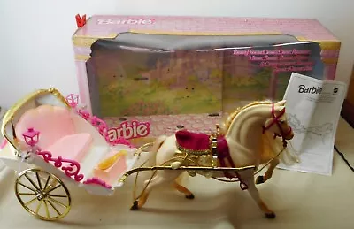 Buy Vtg 90s Mattel Barbie Fairy Tale Horse And Carriage 1998 In Original Packaging • 140.49£