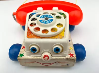 Buy Vintage 1961 Fisher Price Toys Pull Along Chatter Telephone. Fully Working. • 3.99£
