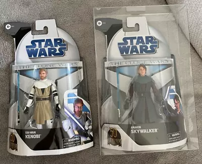 Buy Star Wars Black Series Clone Wars Anakin Skywalker &obi Wan Kenobi New Very Rare • 100£