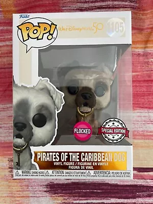 Buy Funko Pop Disney Walt Pirates Of The Caribbean Dog Flocked 1105 AVAILABLE NEW • 32.79£