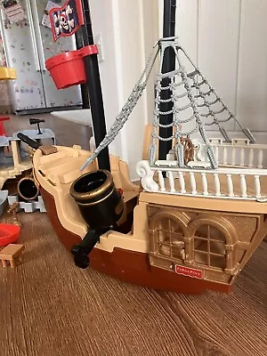 Buy Vintage Fisher Price Pirate Ship, Pirate Figures And Pirate Island • 50£