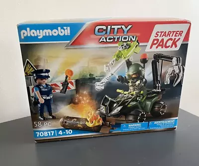 Buy Playmobil City Action Starter Pack Police 70817. 58 Piece. New Sealed • 6.99£