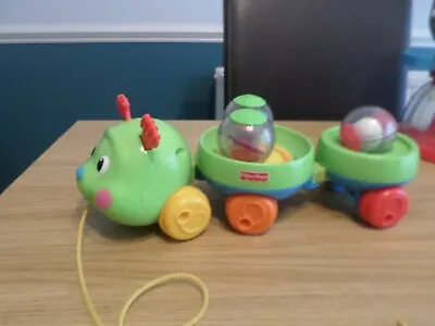 Buy Fisher Price Caterpillar Pull And Spin With Roll Arounds   Free Uk Post • 12.99£