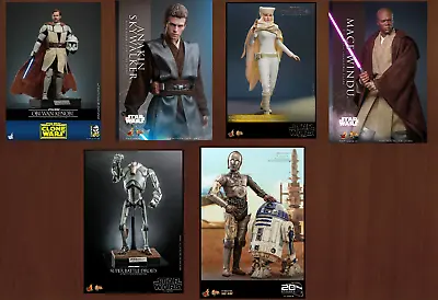 Buy HOT TOYS Star Wars Bundle Action Figure R2-D2 C-3PO Obi-wan Anakin And More P.o. • 1,956.19£