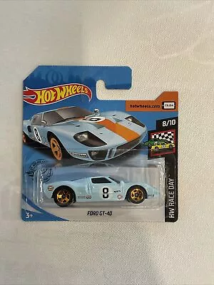Buy Ford GT40 Gulf Racing Short Card Hot Wheels Race Day • 7.59£
