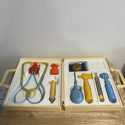 Buy Vintage Fisher Price Medical Kit Toy Case Stethoscope Syringe Blood Pressure ‘77 • 18.99£