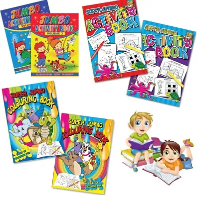 Buy Kids Childrens A4 Super Jumbo Activity Book Pad Puzzles Colouring Educational • 2.99£