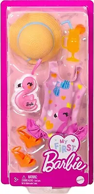 Buy Mattel Barbie My First Barbie Fashion Pack Flamingo Swimsuit Dress Up Toys • 15.12£