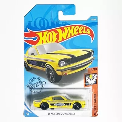 Buy Hot Wheels 65 Mustang 2+2 Fastback (Yellow) Muscle Mania • 4.42£