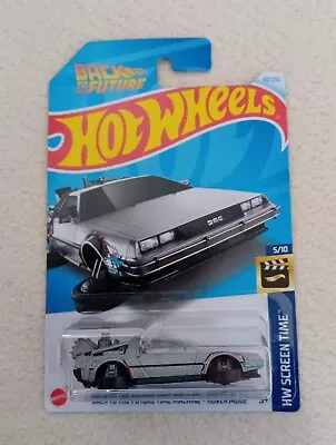 Buy Hot Wheels BACK TO THE FUTURE TIME MACHINE HOVER  HW SCREEN TIME. Rare Long Card • 7.99£