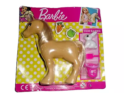 Buy MATTEL BARBIE PONY HORSE With Rabbit & Bucket Egmont Magazine Figure Brand New • 5.13£