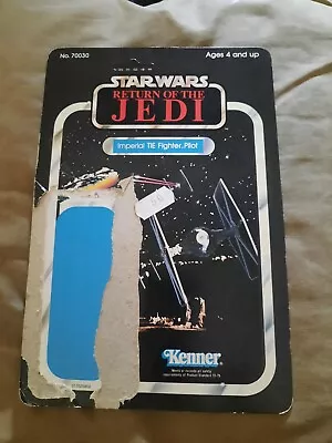 Buy Vintage Star Wars Kenner Unpunched Imperial Tie Fighter Pilot Card Back • 20£