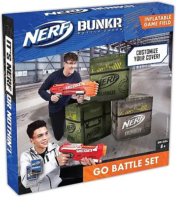 Buy Nerf Bunkr Go Battle Set - 3 Inflatable Obstacle Cubes. For Indoor & Outdoor • 12.81£