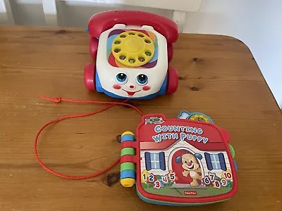Buy Fisher Price Counting With Puppy Electronic Interactive Toy Book Musical +FP Pul • 6.99£