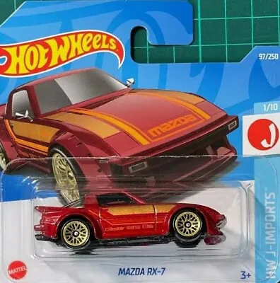 Buy HOT WHEELS 2022 L Case MAZDA RX-7 HW J-IMPORTS JDM - Red And Gold • 5.99£