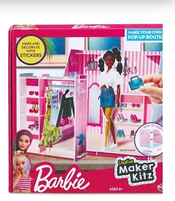 Buy Barbie Creative Maker Kitz Make Your Own Pop-up Boutique 6 Years • 12.99£