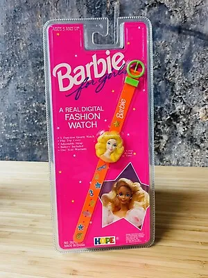 Buy Barbie Digital Fashion Watch Orange Green Hope Industries 1992  • 18.31£