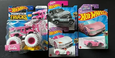 Buy Hot Wheels BARBIE Bundle HW Screen Time Monster Truck Pink • 29.92£