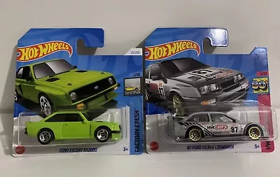 Buy Hot Wheels - FORD ESCORT RS2000 Green And '87 FORD SIERRA COSWORTH • 8.99£