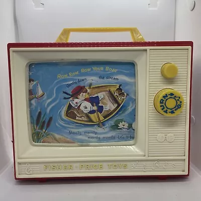 Buy Fisher Price 2009 Mattel Two Tune Giant Screen Music Box TV Wind Up Musical Toy • 19.99£