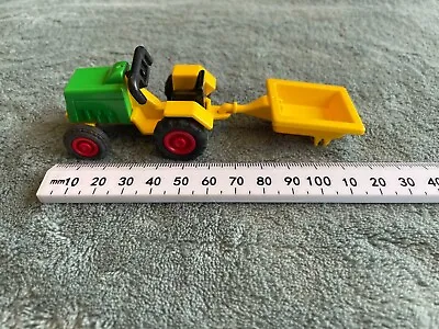 Buy Playmobil  Green / Yellow Tractor & Trailer 1984 Geobra • 6.99£