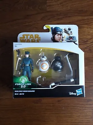 Buy Star Wars Force Link Rose First Order BB-8 & BB-9E 3.75  Action Pack, New • 9.99£