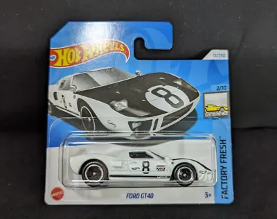 Buy Hot Wheels Ford Gt40 In White And Black. Short Card 2024 Factory Fresh 2/10 • 3.99£