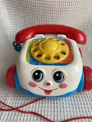 Buy Fisher Price Pull Along Chatter Telephone Retro Mattel Phone Toy Rolly Eyes • 8£