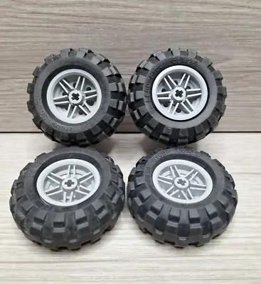 Buy LEGO 4x Light Grey Wheels  - With Tyres 56 X 26 • 10.99£