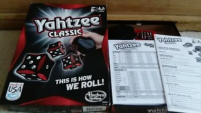 Buy YAHTZEE CLASSIC Dice Board Game By Hasbro In Very Good Complete Condition • 9.75£